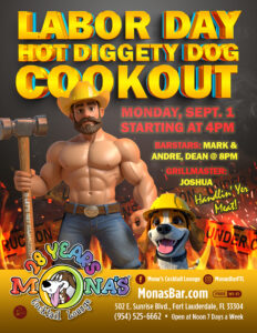 Mona's Bar Labor Day Cookout at 4pm
