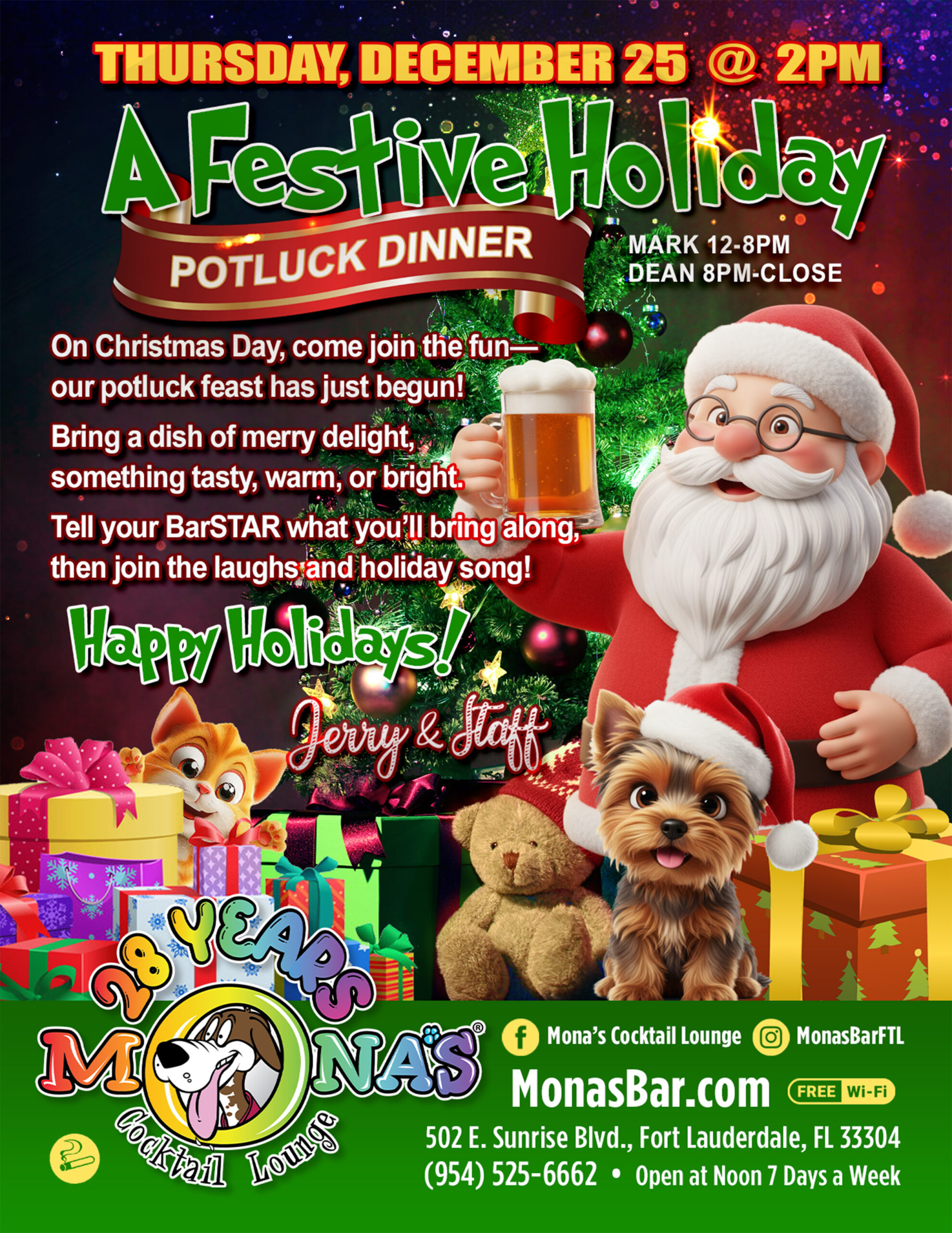 Mona's Christmas Potluck Dinner